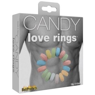 Anneau pour pénis en bonbon Candy Love Ring. Anneau pour le pénis en bonbon mangeable, de taille universelle. Paquet de 3 anneau.