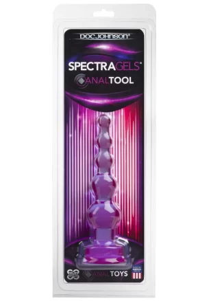 Le dildo anal Spectra gel mauve 7 pouces de Doc Johnson se présente comme un accessoire conçu pour enrichir l'exploration anale.