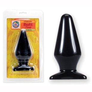 Classic 6-inch black anal dildo with a more voluminous shape, perfect for stimulating exactly where it's needed!