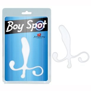 Discover a new dimension of pleasure with the Boy Spot White Anal Dildo for prostate.