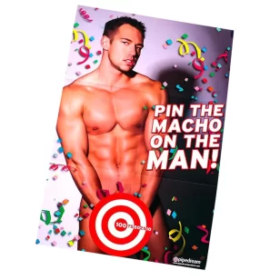 Pin The Macho on The Man for adults