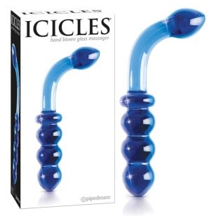 Experience the ultimate in elegant, high-end pleasure with our Icicles 31 glass dildo.
