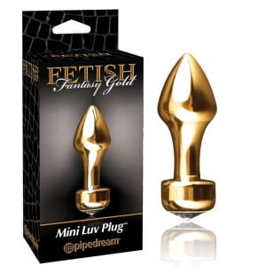 Discover the ultimate pleasure with the Fetish Fantasy gold mini anal dildo.