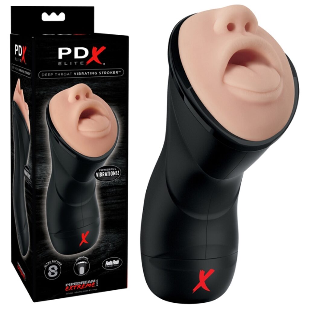 Masturbateur PDX Elite Deep Throat avec vibration
