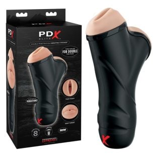 Masturbateur double pénétration PDX Elite avec vibration
