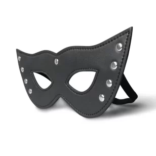 Masque chat noir en similicuir