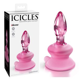 Dildo anal en verre rose Icicle no 90