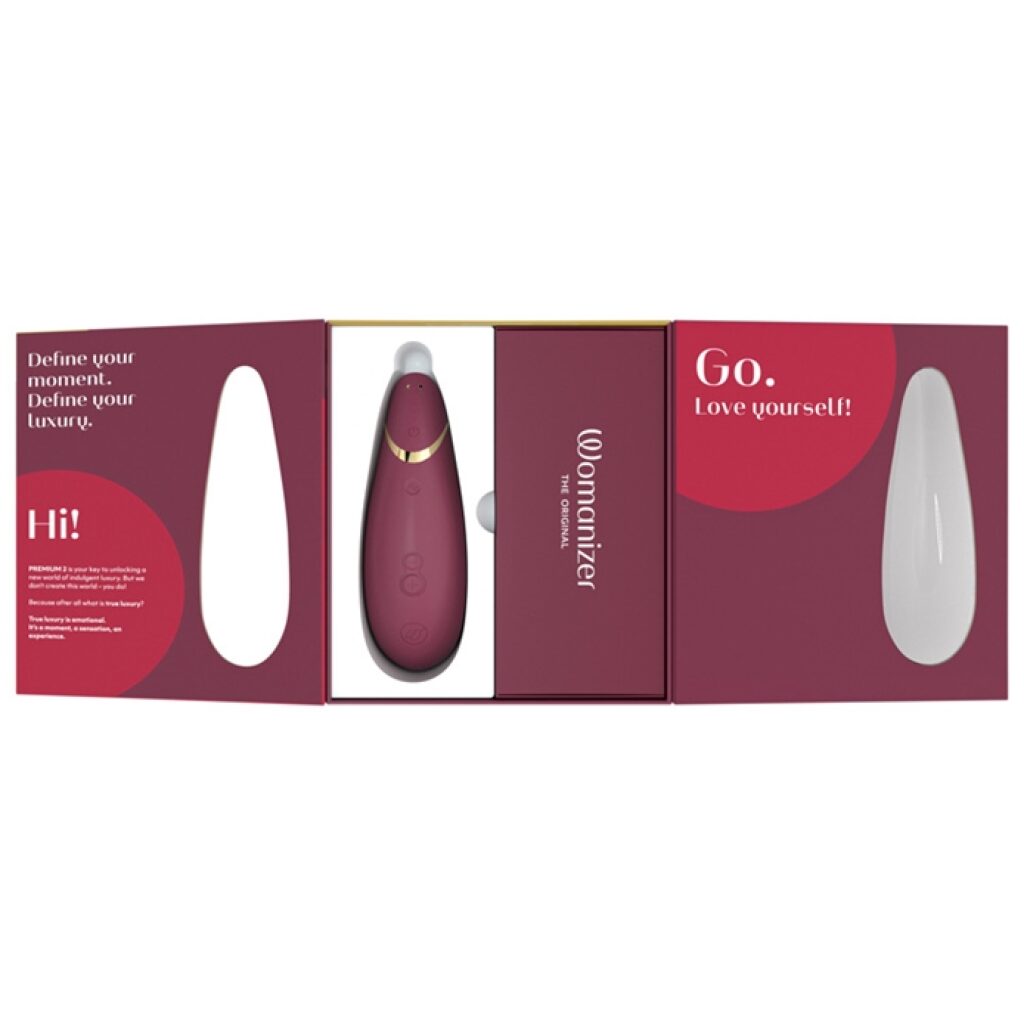 Womanizer Premium 2 bordeaux stimulateur clitoridien rechargeable