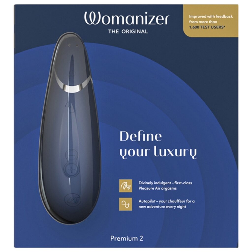 Womanizer Premium 2 bleuet stimulateur clitoridien rechargeable