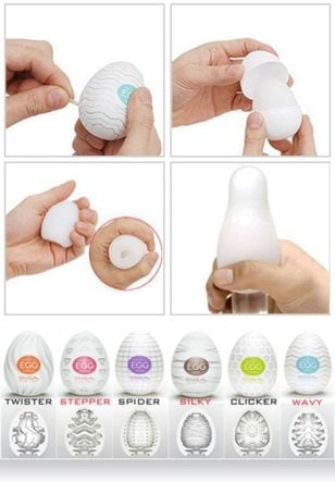 The super stretchy Tenga Egg Masturbator can fit users of almost any size! Lotion pouch included.