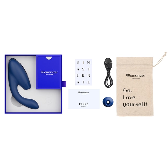 Womanizer DUO 2 couleur bleuet Kit complet