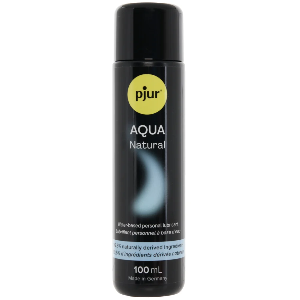 Lubrifiant Pjur Aqua Naturel 100 ml – formule à base d’eau composée à 99,5 % d’ingrédients d’origine naturelle.