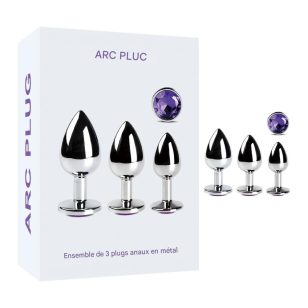 Arc Stainless 3-Piece Anal Plug Set
