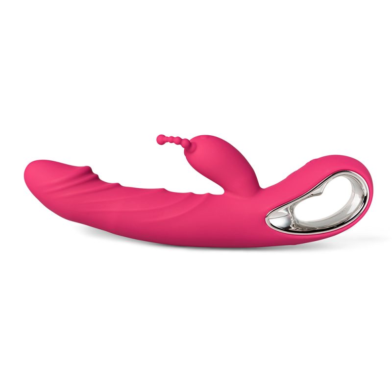 Vibrateur double action chauffant Pinky chauffant