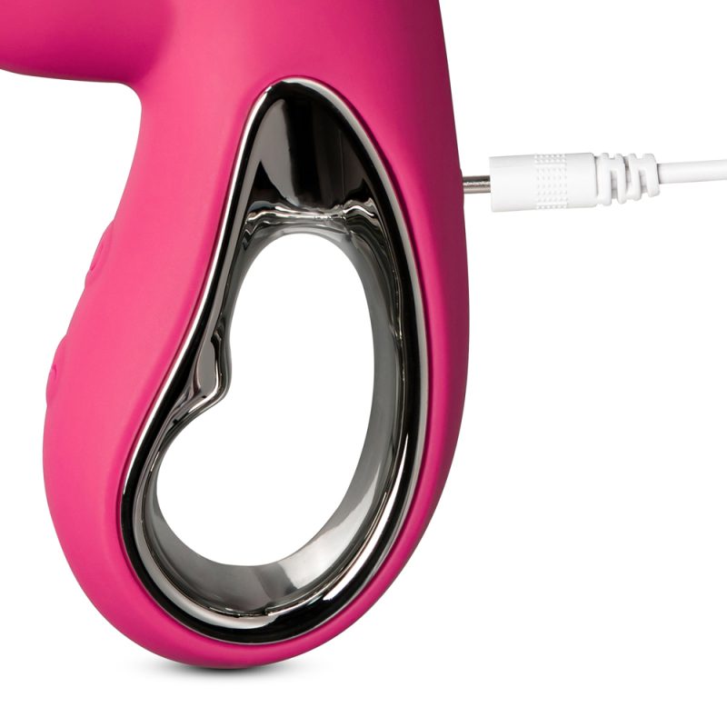 Vibrateur double action chauffant Pinky rechargeable