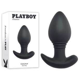 Vibrateur anal Plug & Play Playboy en silicone avec télécommande.