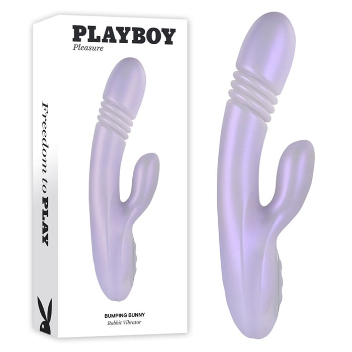 Vibrateur double action Bumping Bunny Playboy rechargeable et chauffant.