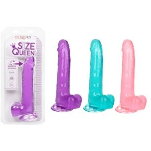 Dildo Size Queen 8 pouces disponible en trois couleurs