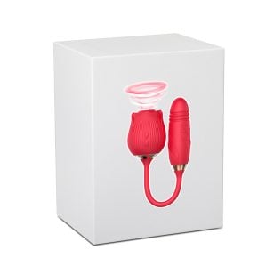 Pink vibrator for women with three functions: suction, movement and G-spot