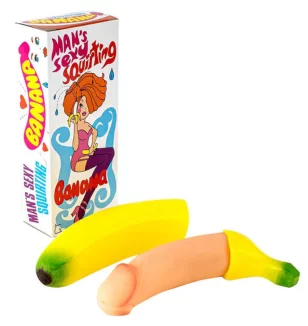 Sexy banana squirting penis.