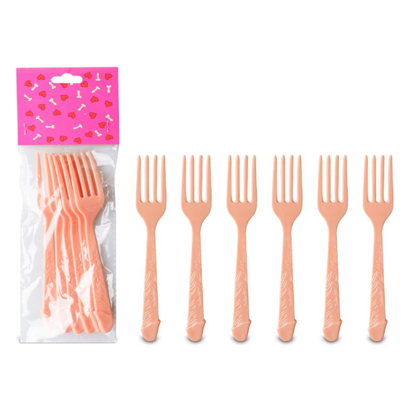 ensemble de 6 fourchettes avec pénis sexy uniques.