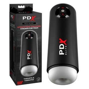 Rechargeable PDX Elite Moto-Milker vibrating masturbator.