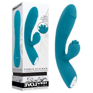 Fierce Flicker rechargeable dual-action silicone vibrator.