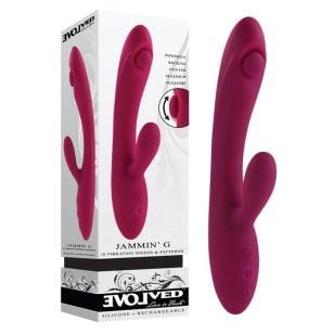 Jammin' G rechargeable dual action silicone vibrator.