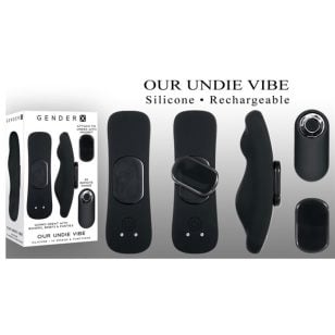 Vibrateur noir pour sous-vêtements avec télécommande èa distance.