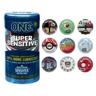 All ONE Super Sensitive condoms contain ultra-soft Sensatex® latex.