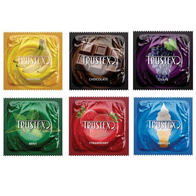 Condoms Thrustex à saveurs (choix de six saveurs)