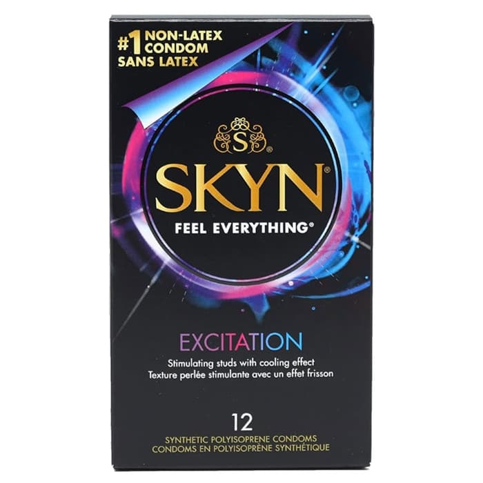 Les préservatifs lubrifiés SKYN® Excitation, conçus pour une stimulation intense.