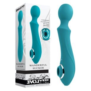 Vibrateur Wonderful sucker rechargeable avec stimulateur pour clitoris.