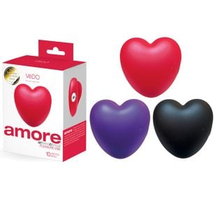 Vibrateur en forme de cœur VeDO AMORE disponible en trois couleurs
