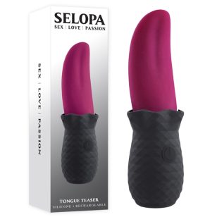Tongue Teaser rechargeable silicone tongue vibrator.