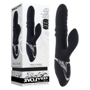 Ring It Home rechargeable silicone rabbit vibrator.
