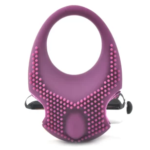 Discover this vibrating purple penis ring, designed to enrich the shared experience between partners.