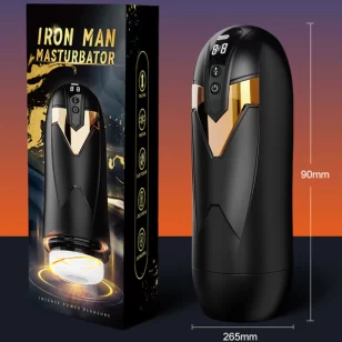 Le masturbateur avec vibration et succion automatique Iron Man offre une expérience de plaisir sans précédent.