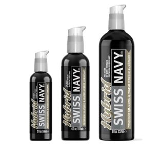 Swiss Navy hybrid lubricant available in three formats.