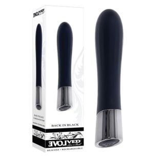 Add a touch of luxury to your nightstand with this classic Back in Black vibrator.