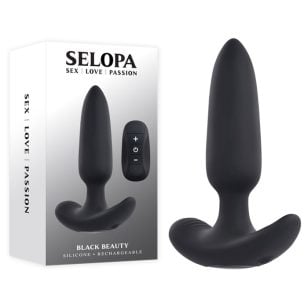 Explore new dimensions of pleasure with our slim and rigid Black Beauty anal vibrator.
