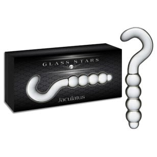 Immerse yourself in the refined world of Glass Star with the Jaculatus glass dildo.