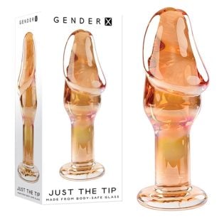 Discover pure pleasure with the Just The Tip glass dildo.