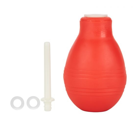 Anal bulb with a phosphorescent applicator made of durable ABS plastic.