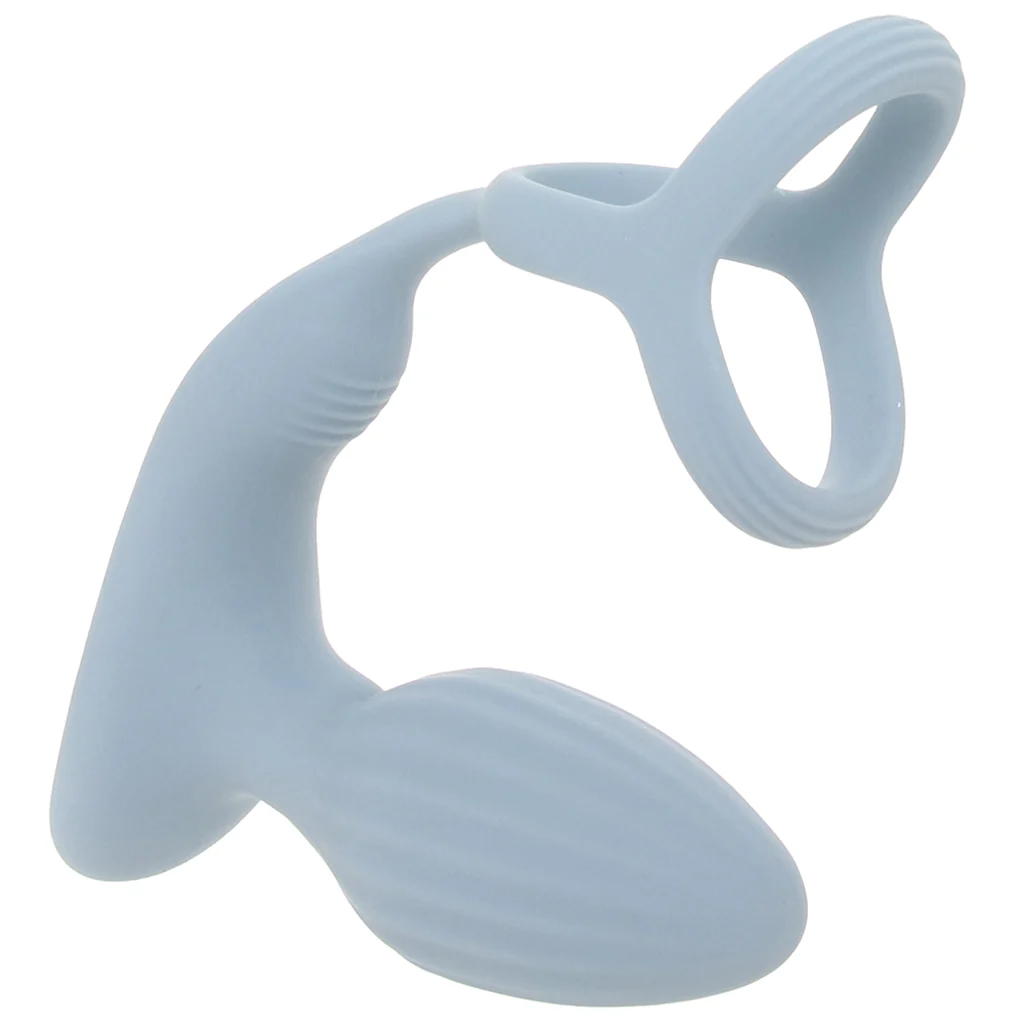 Discover a new dimension of pleasure with the Pinnacle vibrating and rotating anal dildo with cock ring by Renegade.