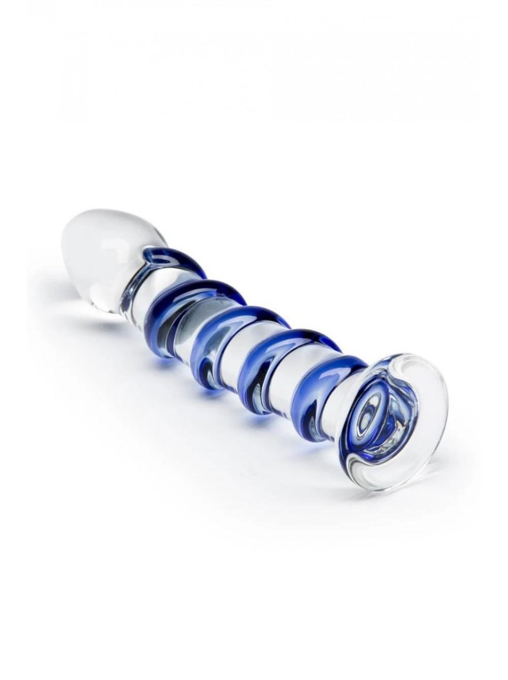 This blown glass dildo belongs to a premium collection renowned for its quality and durability.