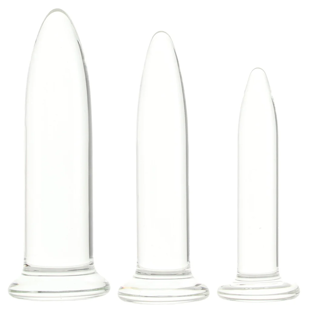 The 3-piece Crystal Glass Dilator Kit is the ideal solution for vaginismus.