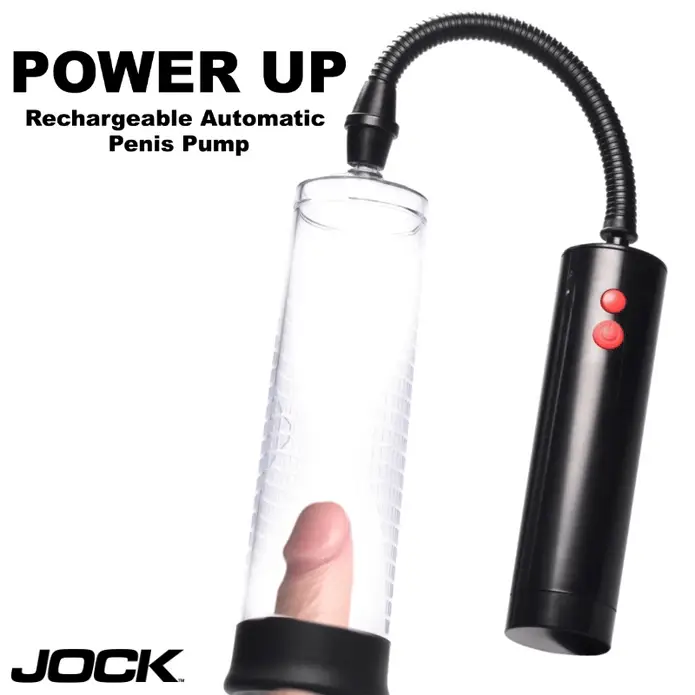 Pompe à pénis automatique rechargeable Power Up avec mouvement de haut en bas.