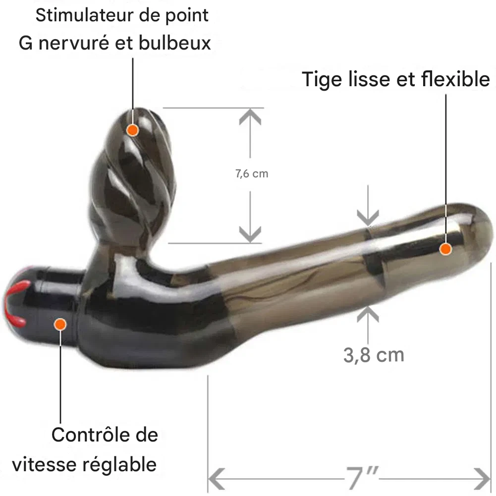 Smoked Strapless Vibrating Strap-On - Image 3