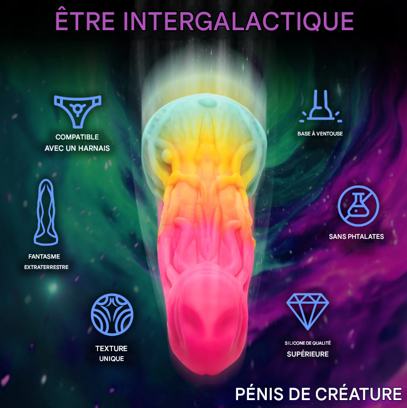 Sa base évasée à rebord, ce dildo est compatible avec la majorité des harnais.